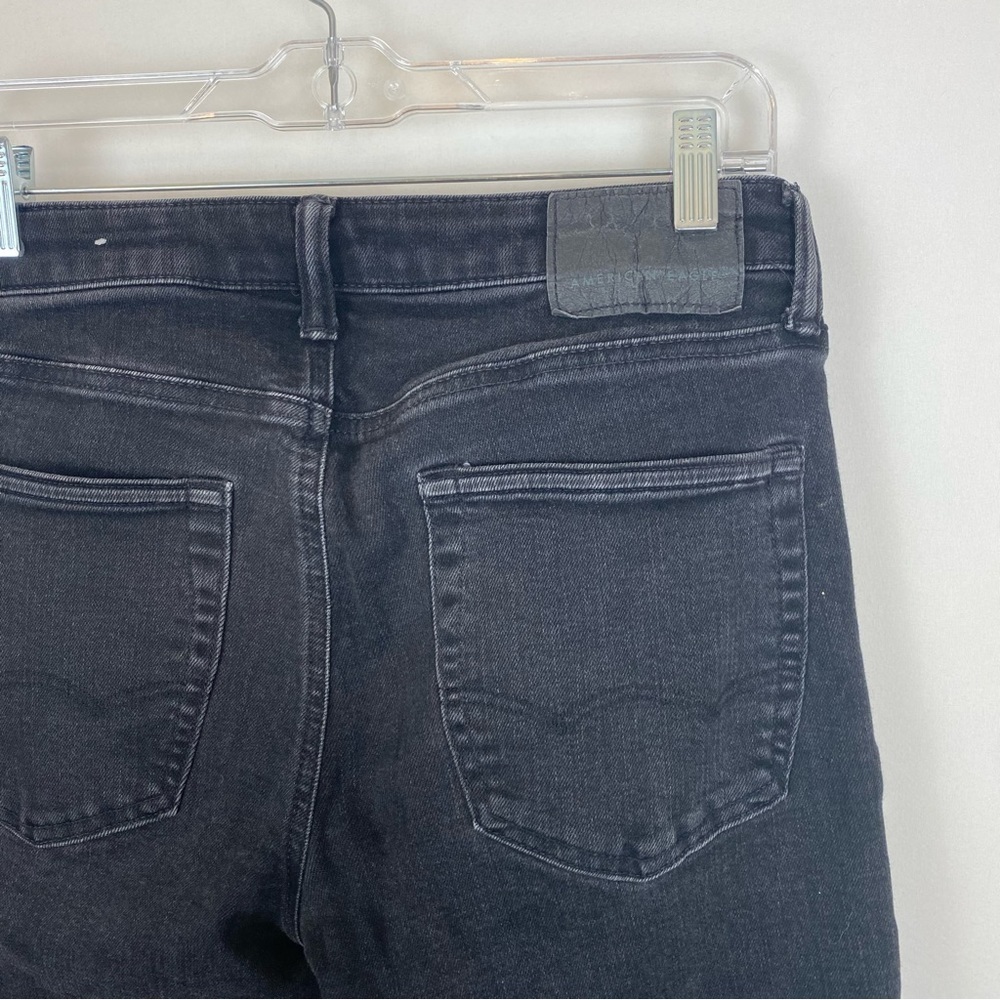 American Eagle Men’s Slim Straight Black Jeans Size 30X32 - Picture 6 of 9